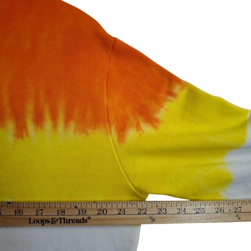 Polo Ralph Lauren Mens Classic Fit Tie Dye Hoodie Orange Yellow Navy Blue Small